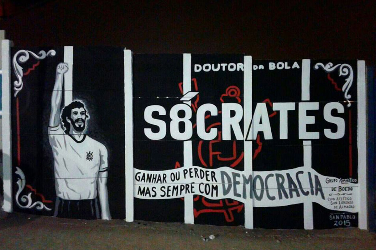 Mural N° 64 Sócrates - Democracia Corinthiana