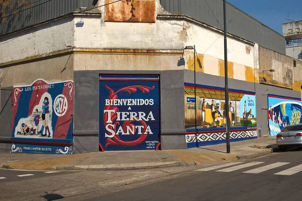 Mural nº90 La bienvenida a Tierra Santa